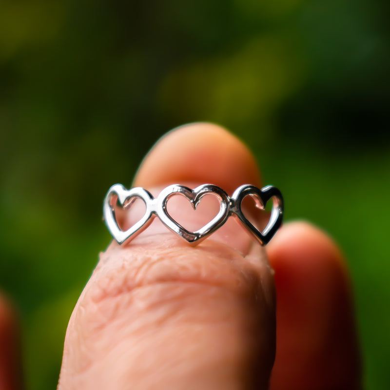 Anillo Triple Corazón